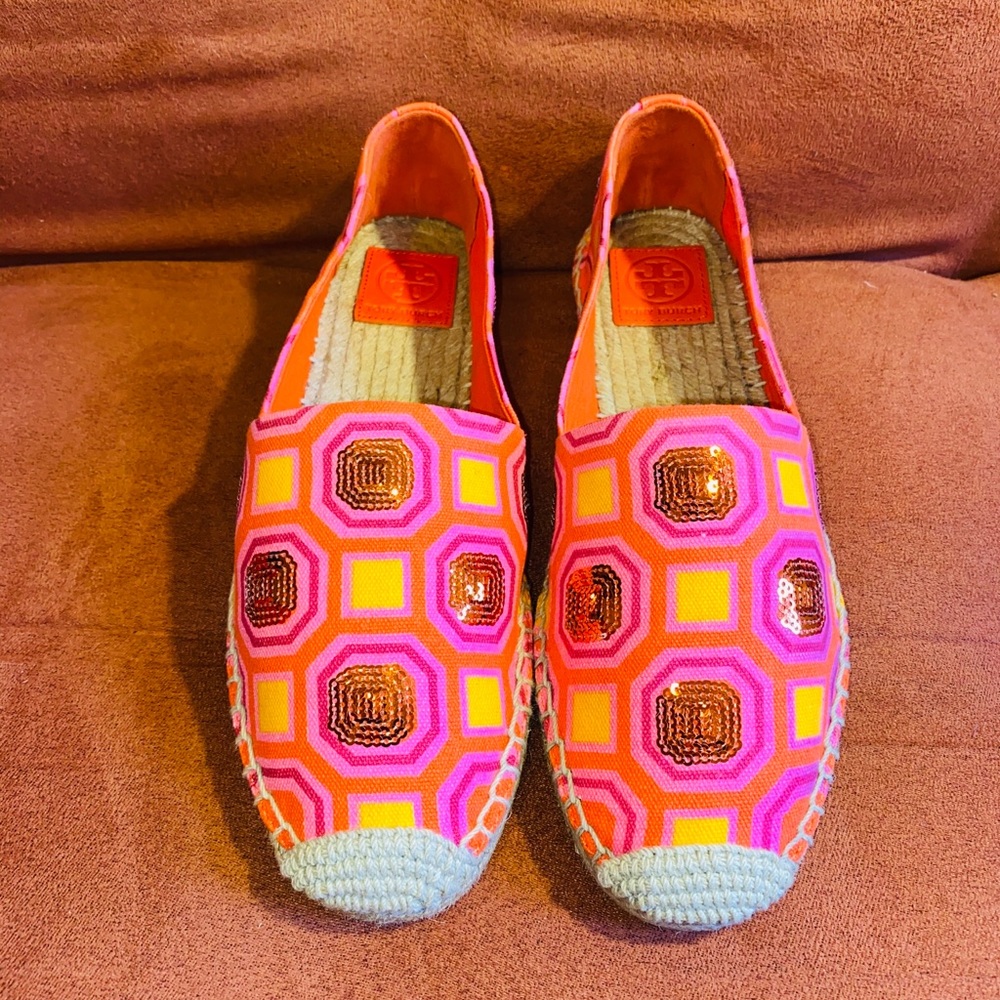 Tory Burch Orange Cecile Espadrille -Negotiable ♥️